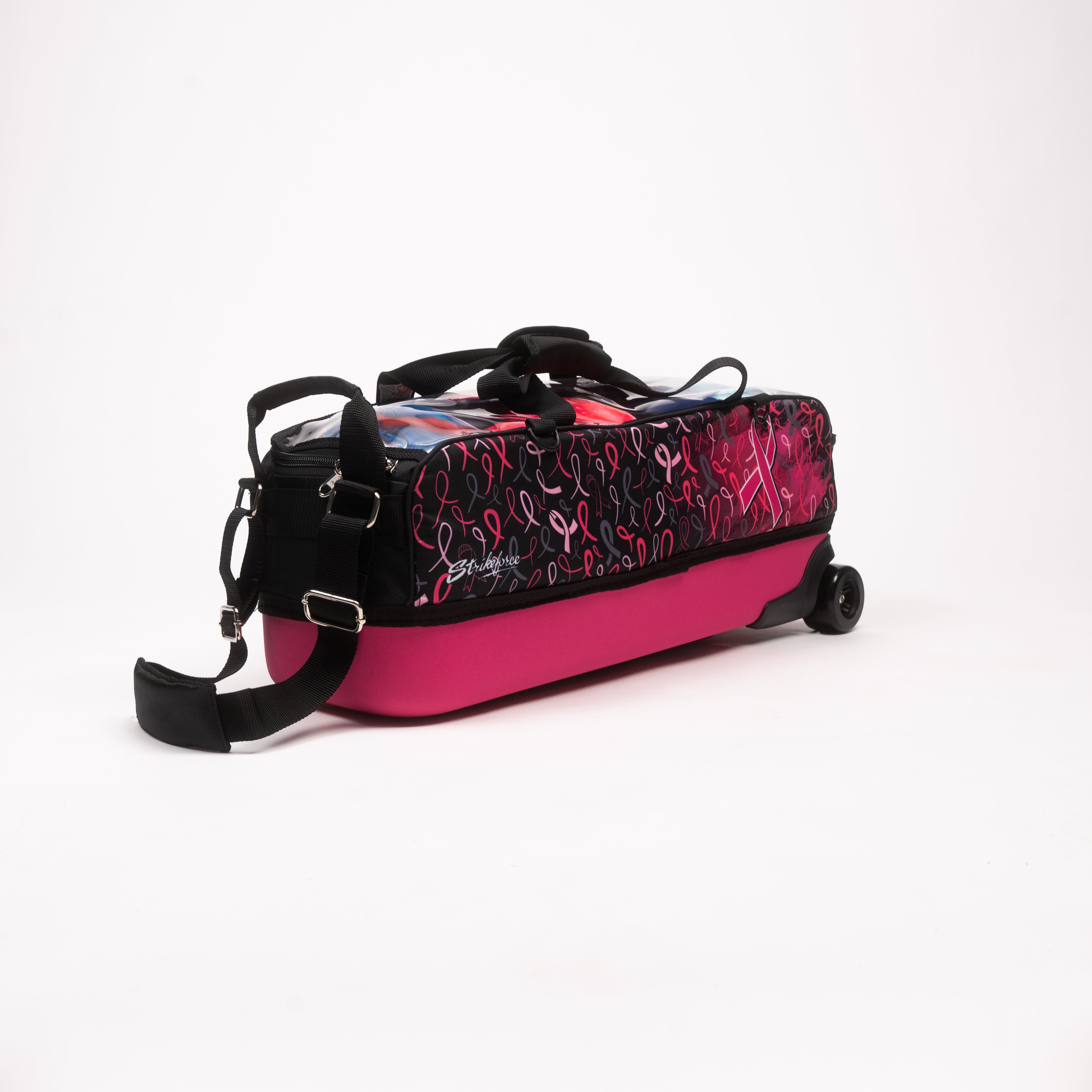 Pink Ribbons Slim Triple Tote